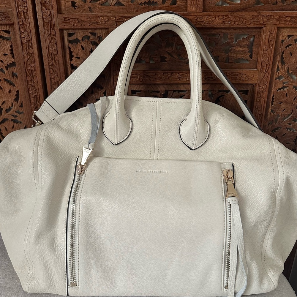 Aimee Kestenberg Off-White Leather Tote
